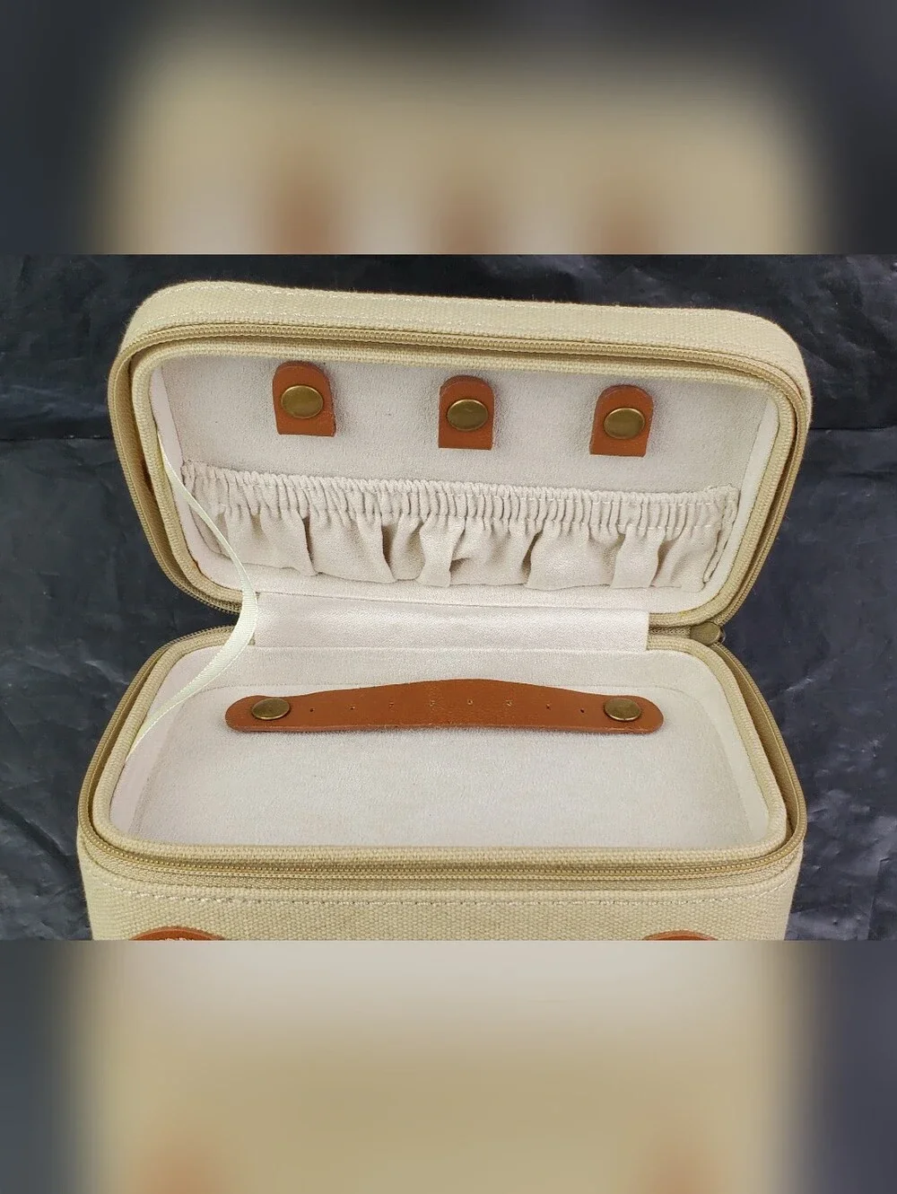 Pottery Barn Audrey Jewelry Box Suitcase Style w/ Box - SEE PHOTOS Open Box NOS